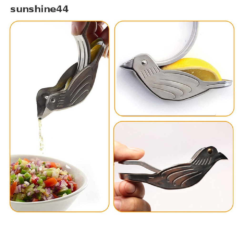 Sunshine Alat Peras Lemon Bentuk Burung Handheld Portable Stainless Steel Hand Press Juicer.