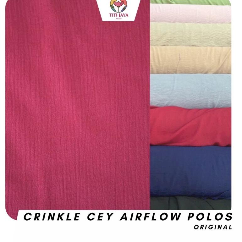 ➞ (TERMURAH ) Kain CEY AIRFLOW CRINKLE POLOS RAYON KEKINIAN / Kringkel / Krinkle / Cringkel / Jasmin