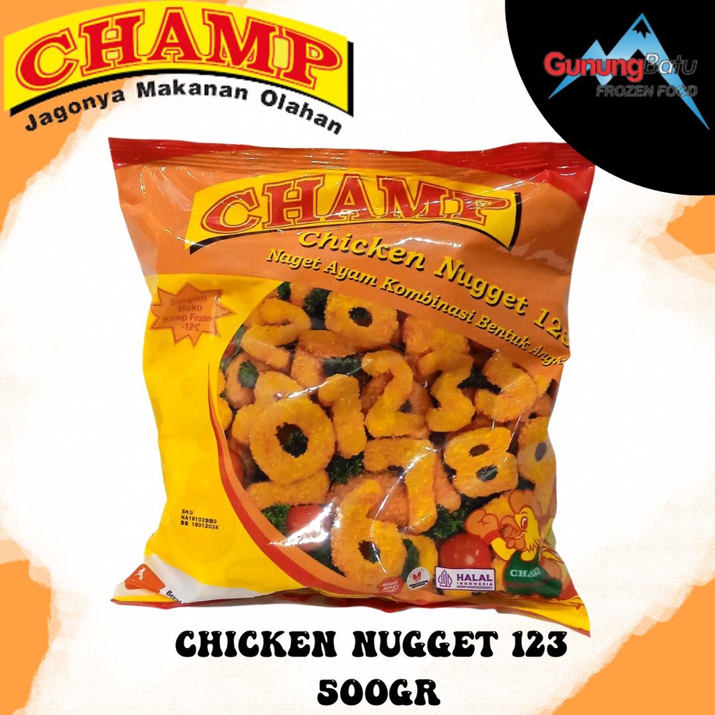 

CHAMP CHICKEN NUGGET 123 500GR