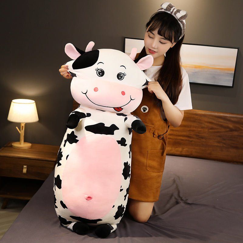 Boneka Bantal Tidur Karakter Sapi Bantal Guling Animal Bahan Halus Lembut Ukuran 60cm