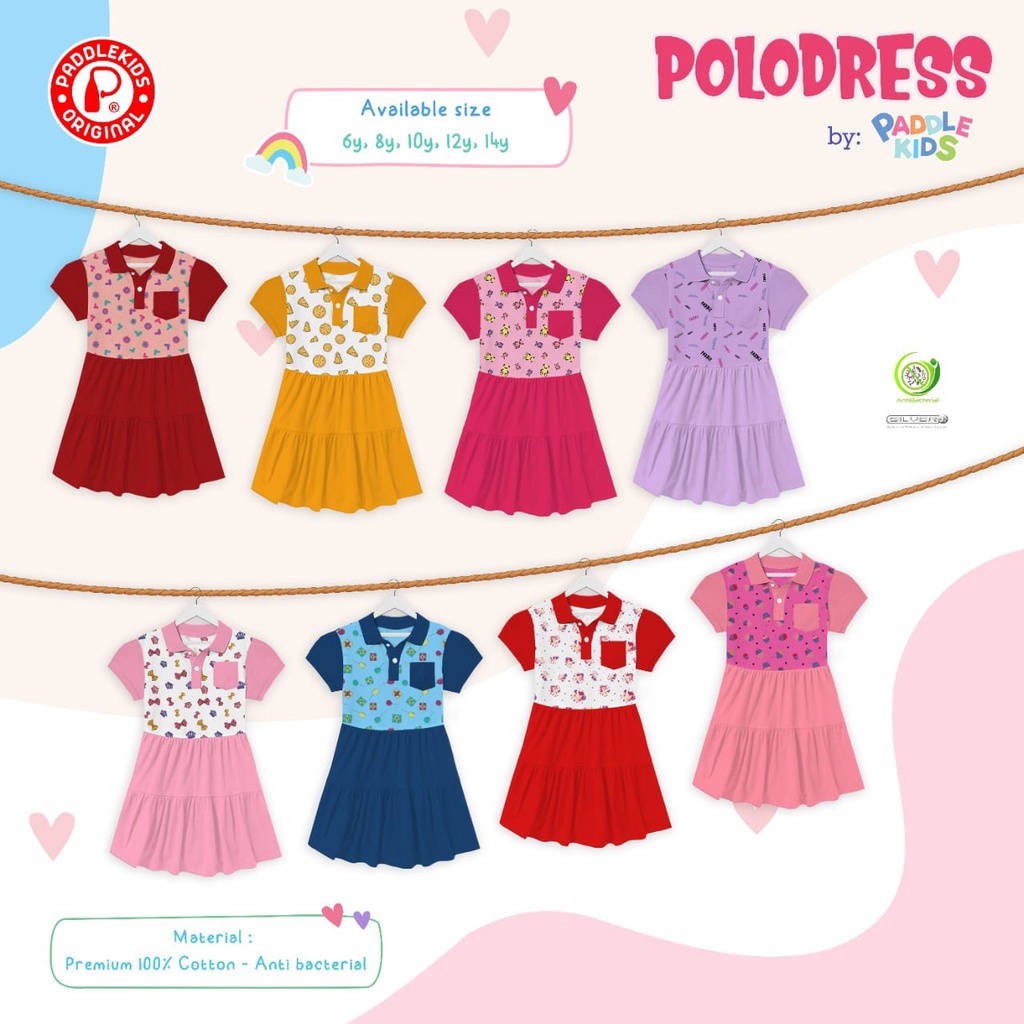 PADDLE KIDS POLODRESS JUNIOR DRESS ANAK USIA 6THN S.D 14THN