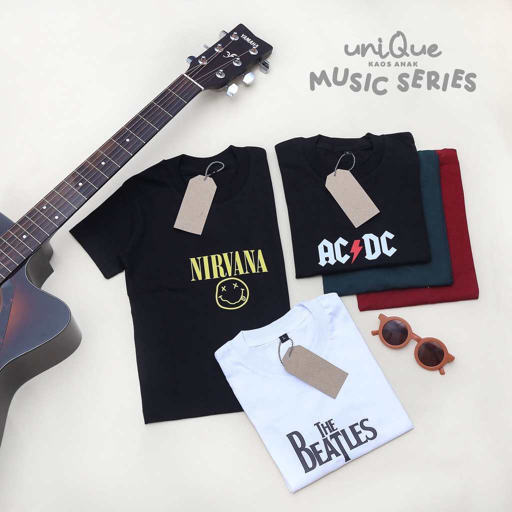 BAJU KAOS ANAK BAND 1-12TAHUN || BAJU ANAK UNISEX || PAKAIAN ANAK LAKI LAKI || KAOS DISTRO ANAK || KATUN 30s PREMIUM || MURAH