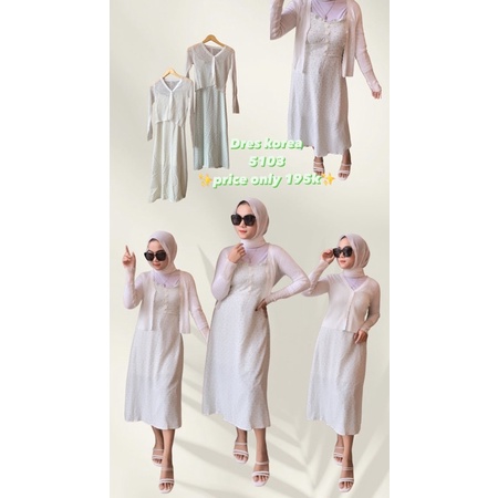 Dress Korea flower white