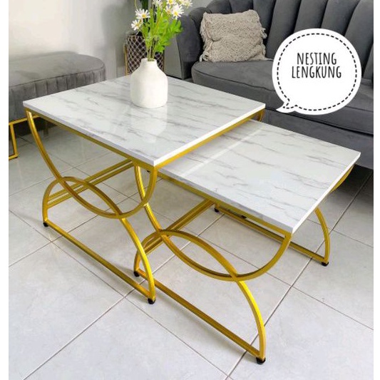 Meja cantik ruang tamu besi minimalis