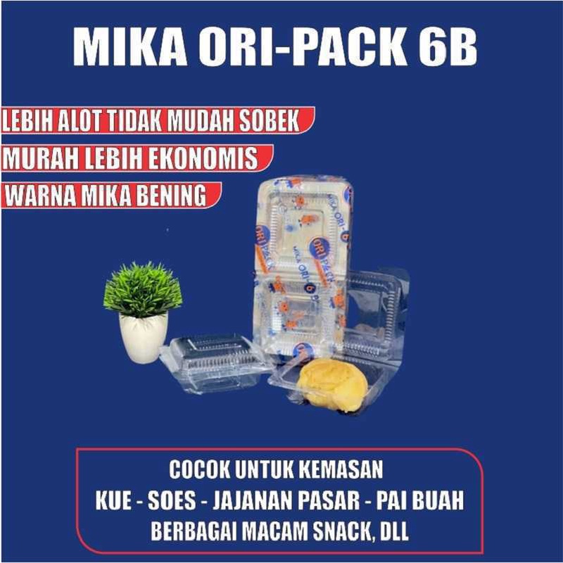 Mika Kue Nasi Tray Box Plastik Bening Uk 3 / 4 / 5 / 6 / 7 Kemasan Serba Guna Per Dus Js krm