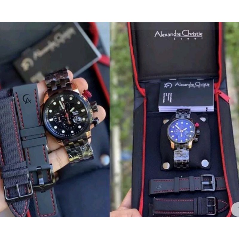 JAM TANGAN ALEXANDRE CHRISTIE ORIGINAL AC 6163 SET