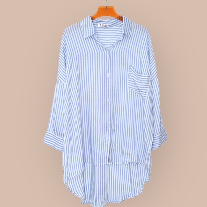 KEMEJA OVERSIZE WANITA SALUR SHIRT RAYON DIAMOND