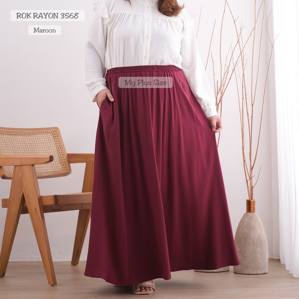 Rok Payung Super Jumbo Wanita 3568, 3XL &amp; 5XL