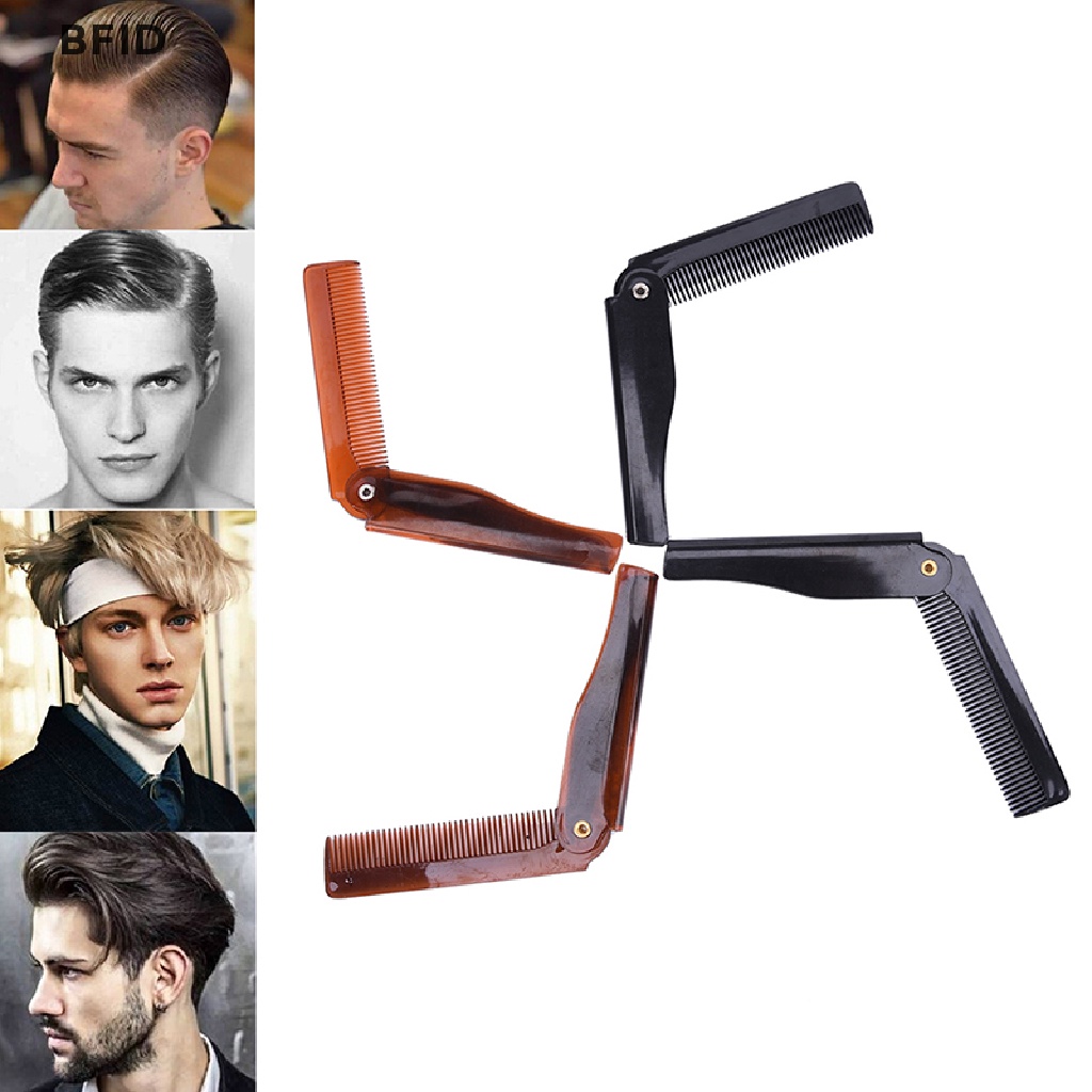 [BFID] 1pc Sisir Rambut Lipat Pocket Clip Hair Moustache Beard Comb Alat Styling Rambut [ID]