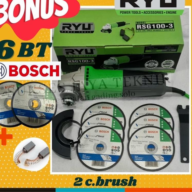 Terlaris  Mesin gerinda tangan - grinda grenda Ryu tekiro ori murah bonus 3-6pc bt gurinda & 2 carbo