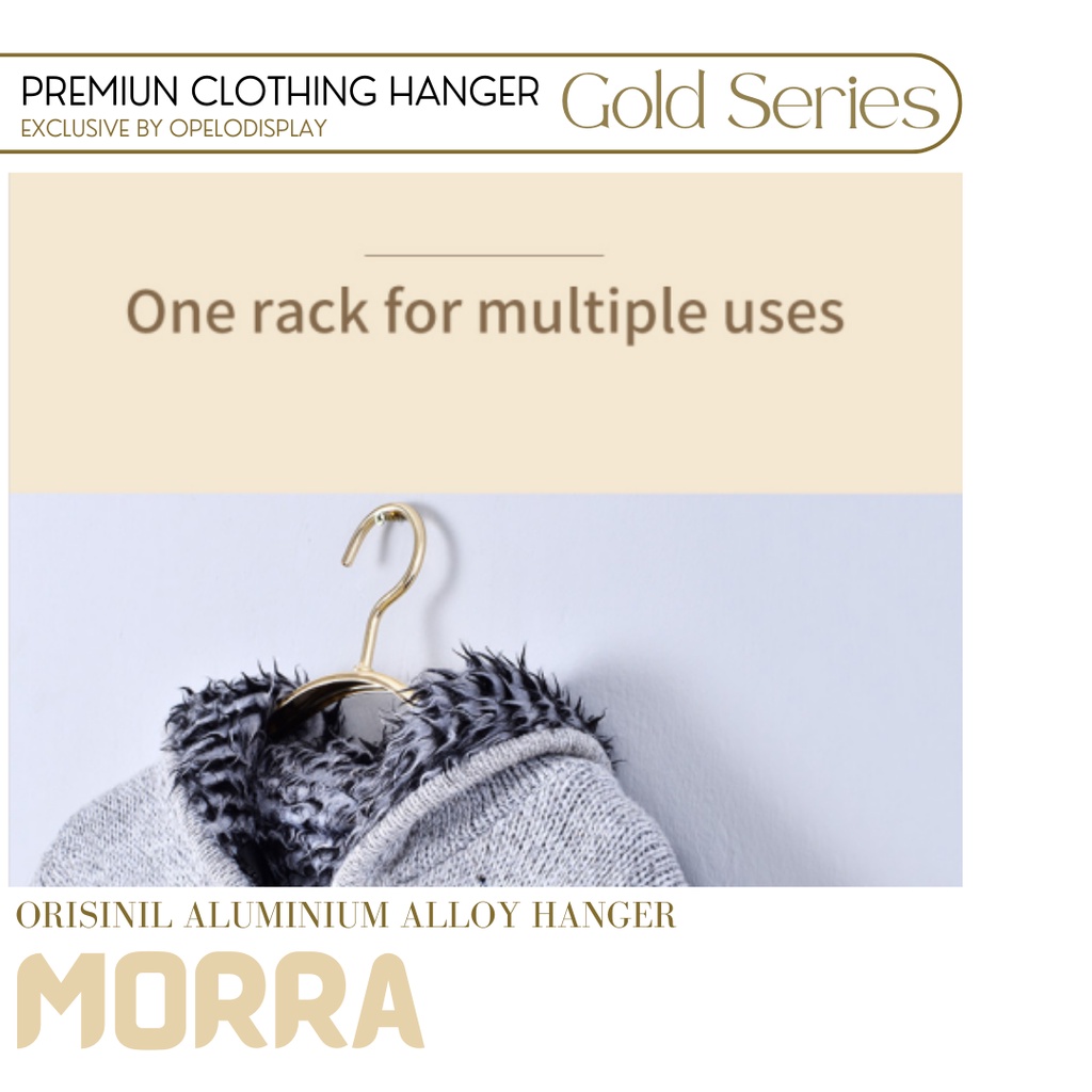 HANGER BAJU PREMIUM MORRA ALUMINIUM ALLOY GOLD SERIES