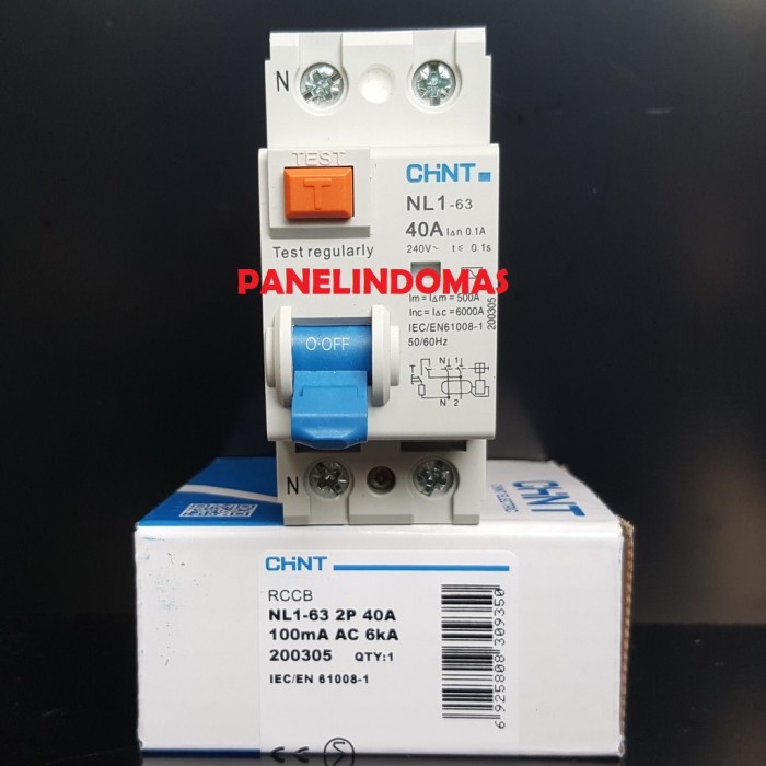 ELCB / RCCB NXBLE-63 / DZ47LE-32 2P / 2POLE 6A - 63A 300MA 6KA Chint