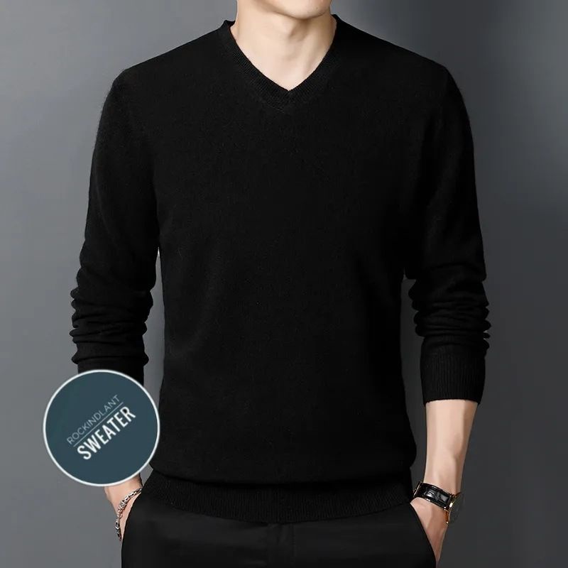 Sweater Vneck Rajut Cotton Combed/Sweater/Sweater Pria