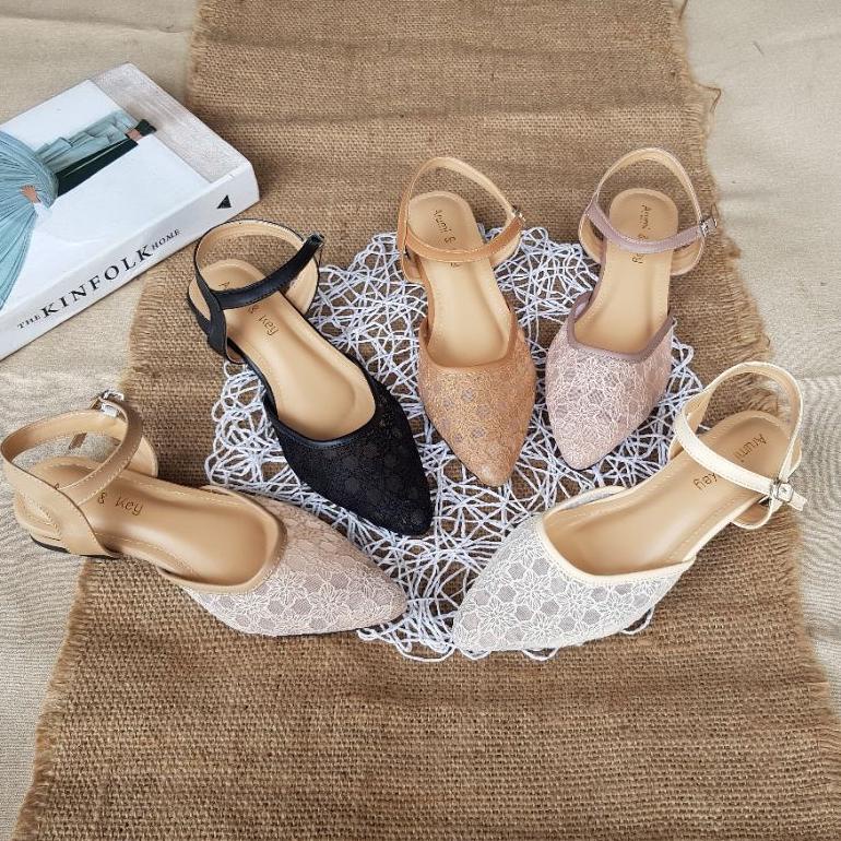 ARUMI02 SEPATU WANITA MULLES HAK 3CM 0C42 ‣ MQ.24Ja23ᴰ