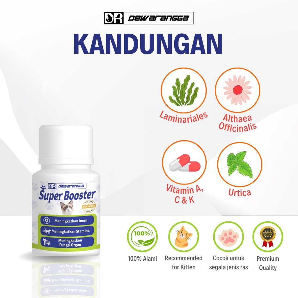 Govis Vitamin Kucing Super Booster Dewarangga - Vitamin Daya Tahan Tubuh Kucing - Vitamin Imun Kucing