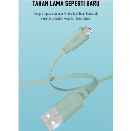 Robot RT-AM100 Kabel Data Charger Micro USB 2.4A Kabel Colorful