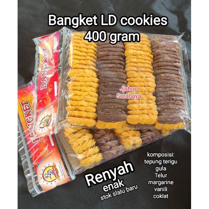 Bangket Banket kue kering Lydia cookies kurleb 400gram enak murah renyah (Stok baru)