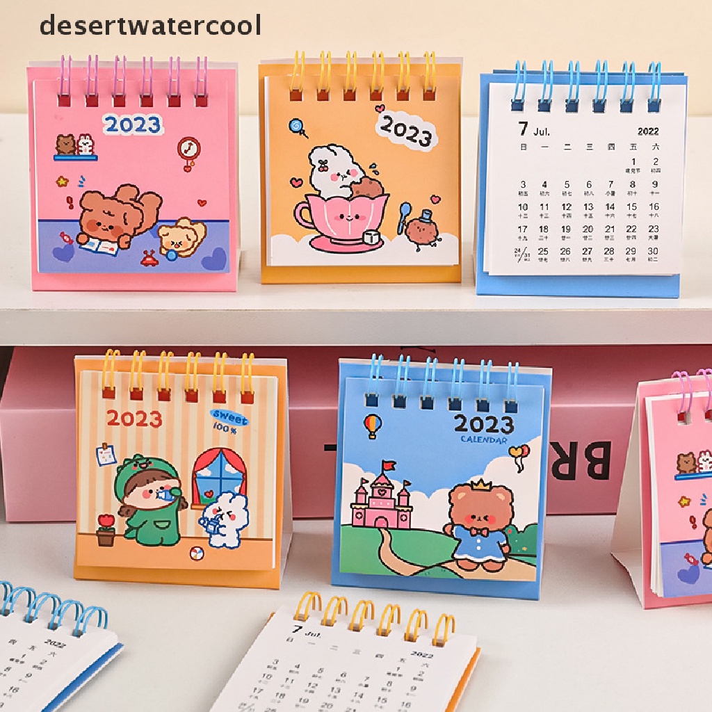 Deid 2023kalender Meja MIni ins Sederhana Lucu Kelinci Anjing Kalender Berdiri Jadwal Harian Table Planner Tahunan Agenda Organizer Martijn