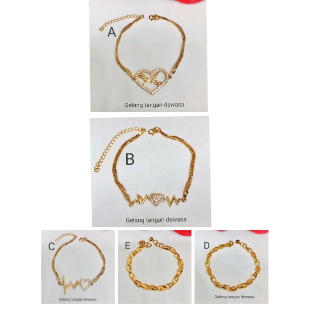 DK286. Gelang tangan xuping wanita berlapis emas dgn mata zircon