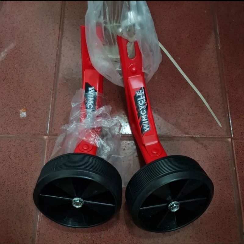 Roda Samping Bantu Sepeda Anak Bmx Mini Wimcycle Merah Ukuran 18 Ori