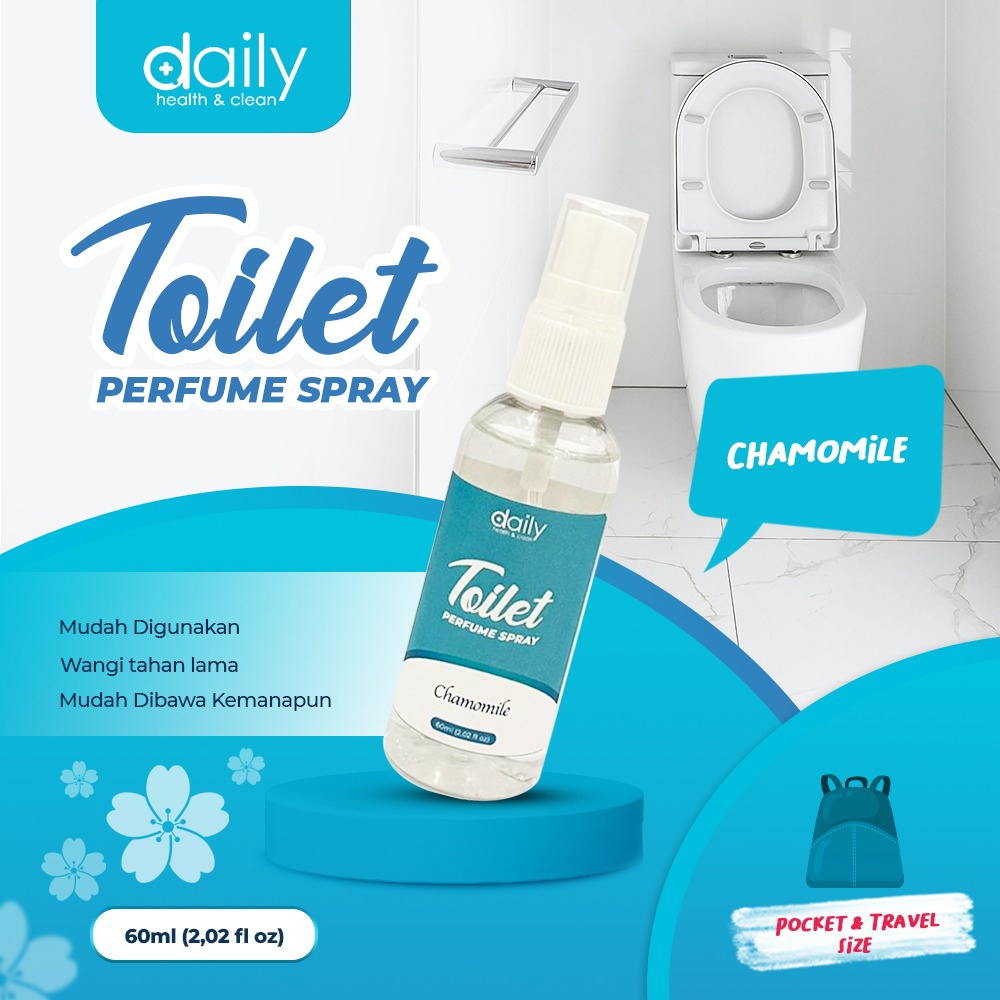 SPRAY PENGHILANG BAU TOILET WC KAMAR MANDI - DAILY PERFUME TOILET AMPUH HILANGKAN BAU 60ml