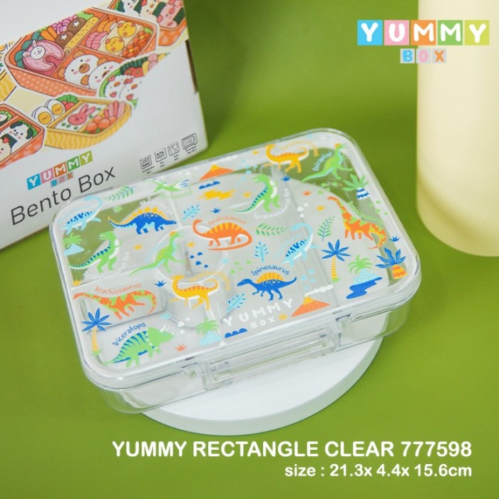 Lunch Box Lunch Yummy Box Kotak Sekat Bekal Tempat Makan Unicorn Dino Bento