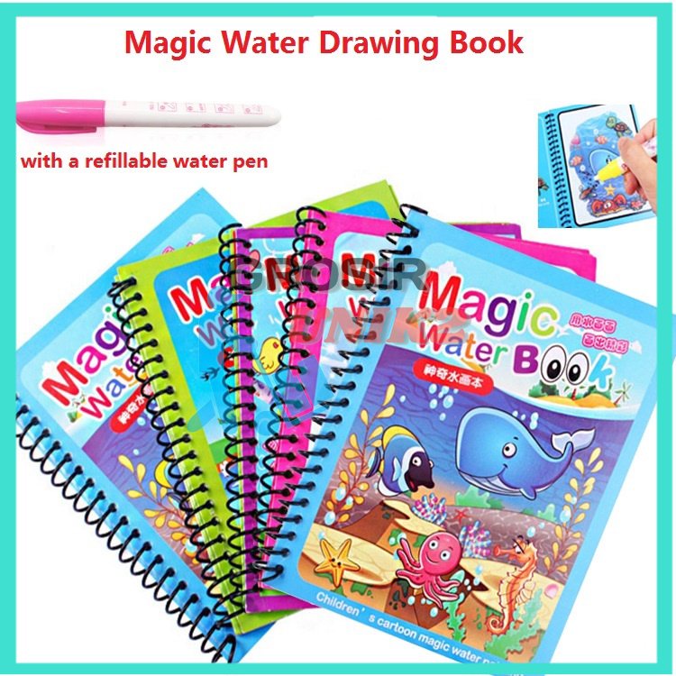 BUKU Gambar Magic Water Book Buku Anak ajaib Drawing WATER GROSIR UNIK