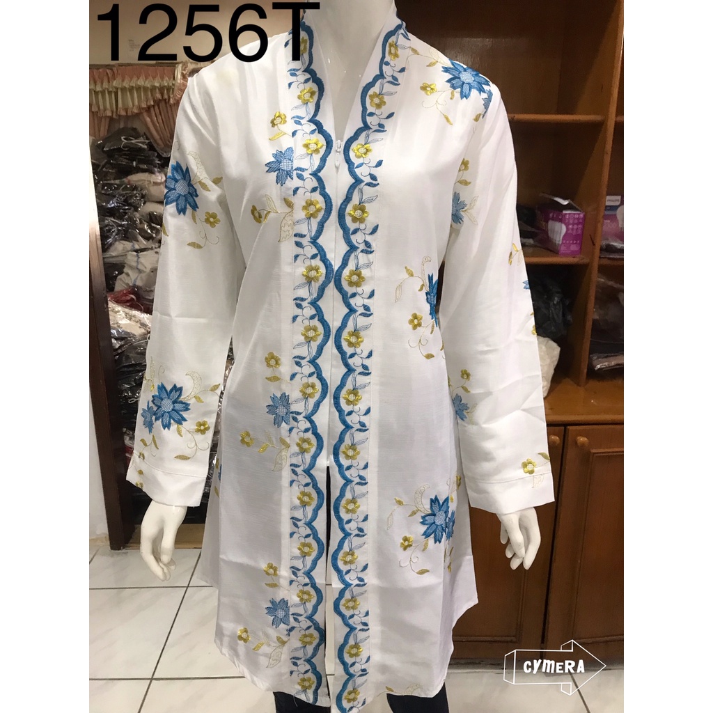 tunik alexuez bordir premium putih/tunik lengan panjang /pakaian wanita alexuez premium