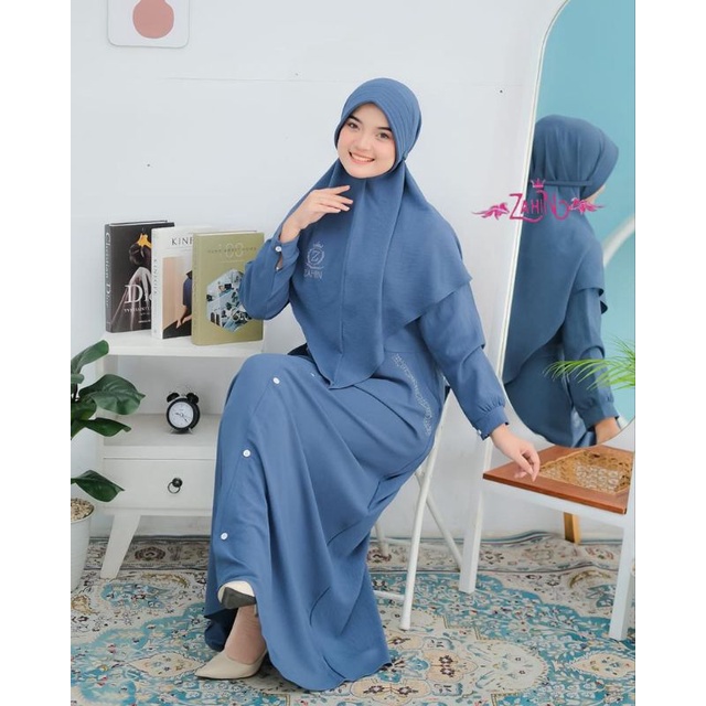 LIANA SET SYAR'I ZAHIN // GAMIS SET KHIMAR // SETELAN BAJU MUSLIM WANITA