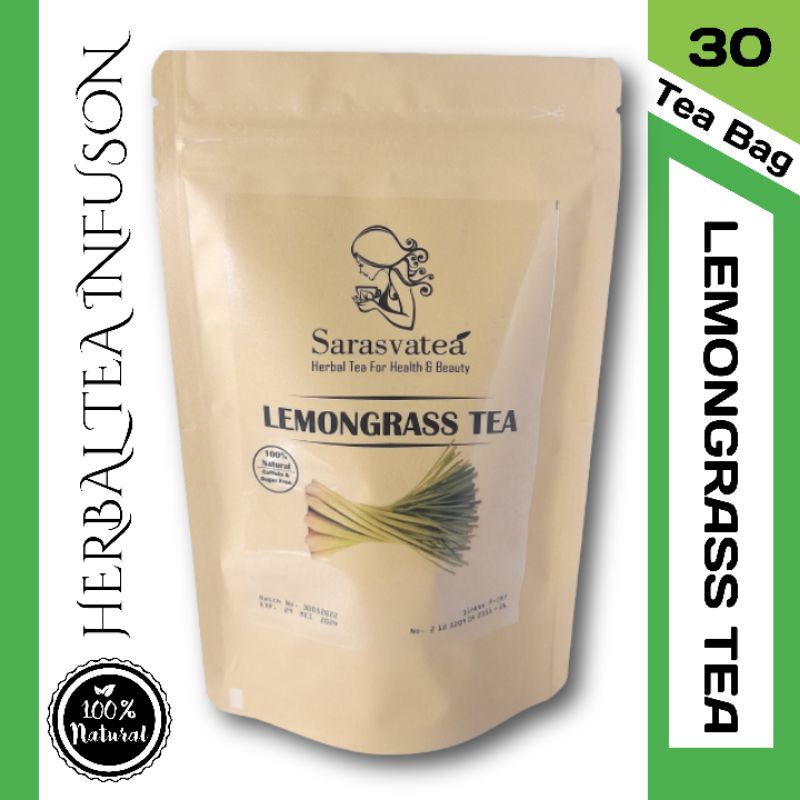 

LEMONGRASS TEA : TEH SERAI ISI 30 TEA BAG PURE 100% ORGANIC