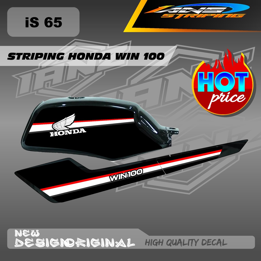 NEW STRIPING STIKER HONDA WIN 100 HOLOGRAM / STIKER HONDA WIN 100 STANDART / LASER CROM IS65