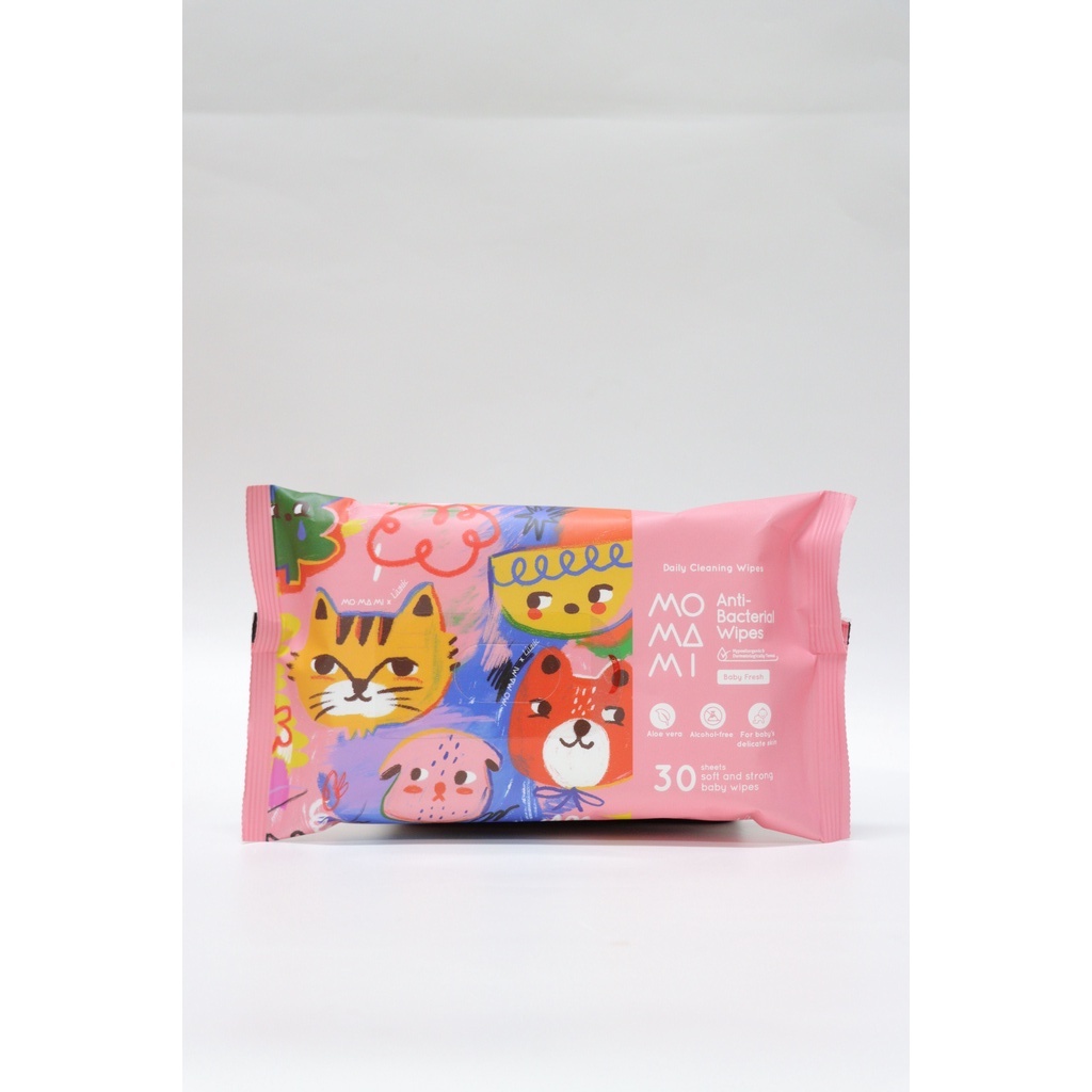 Momami x Liunic Anti Bacterial Wipes Pink