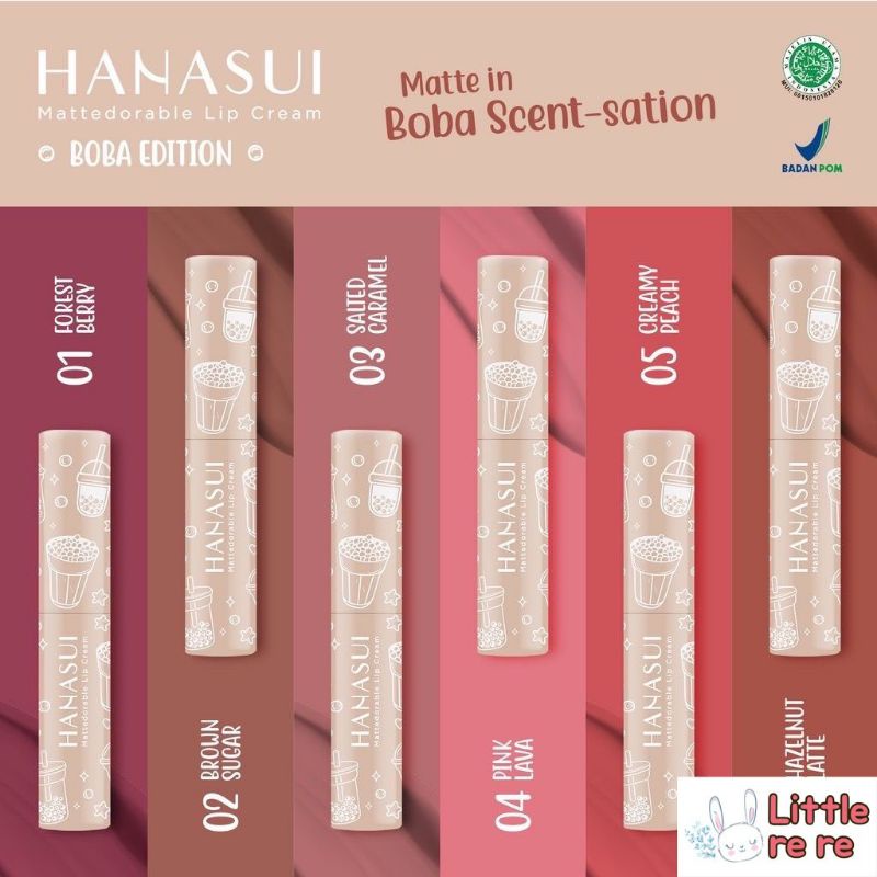 [HANASUI] LIP CREAM BOBA 02 BROWN SUGAR