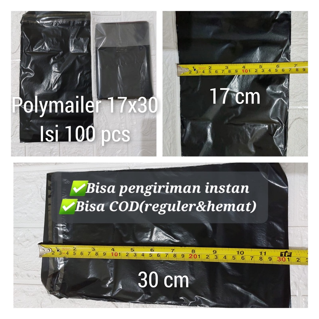 

[100 PCS] PLASTIK POLYMAILER 17X30 DOFF ISI 100 PCS