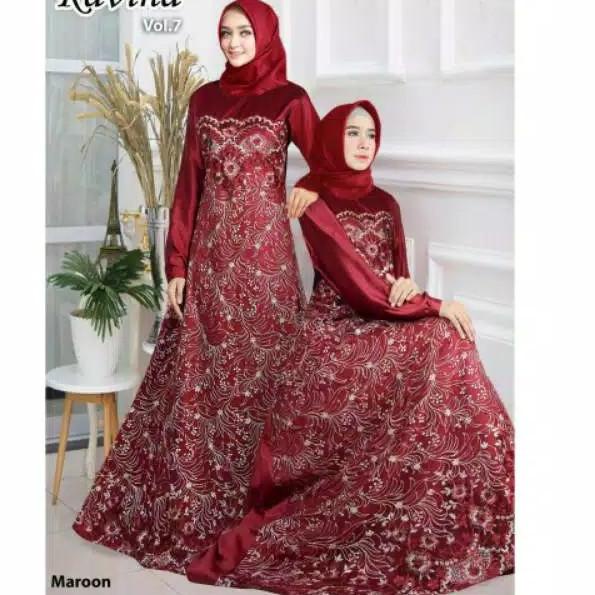 RAH.19Ja23ᴵ • Baju Muslim Modern Ravina Brukat Syari Baju Wanita busui Gamis Syar'i Modern 2021 Gami