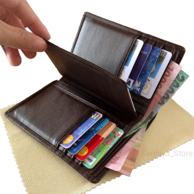 Dompet Kulit Pria 3/4 100% ORIGINAL Lipat 3 Kulit Sapi Asli