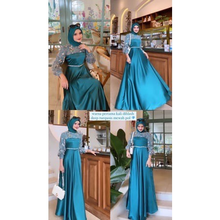 NEW- SHINEE SILK PREMIUM DRESS WANITA KONDANGAN BRIDESMAID DRESS SATIN