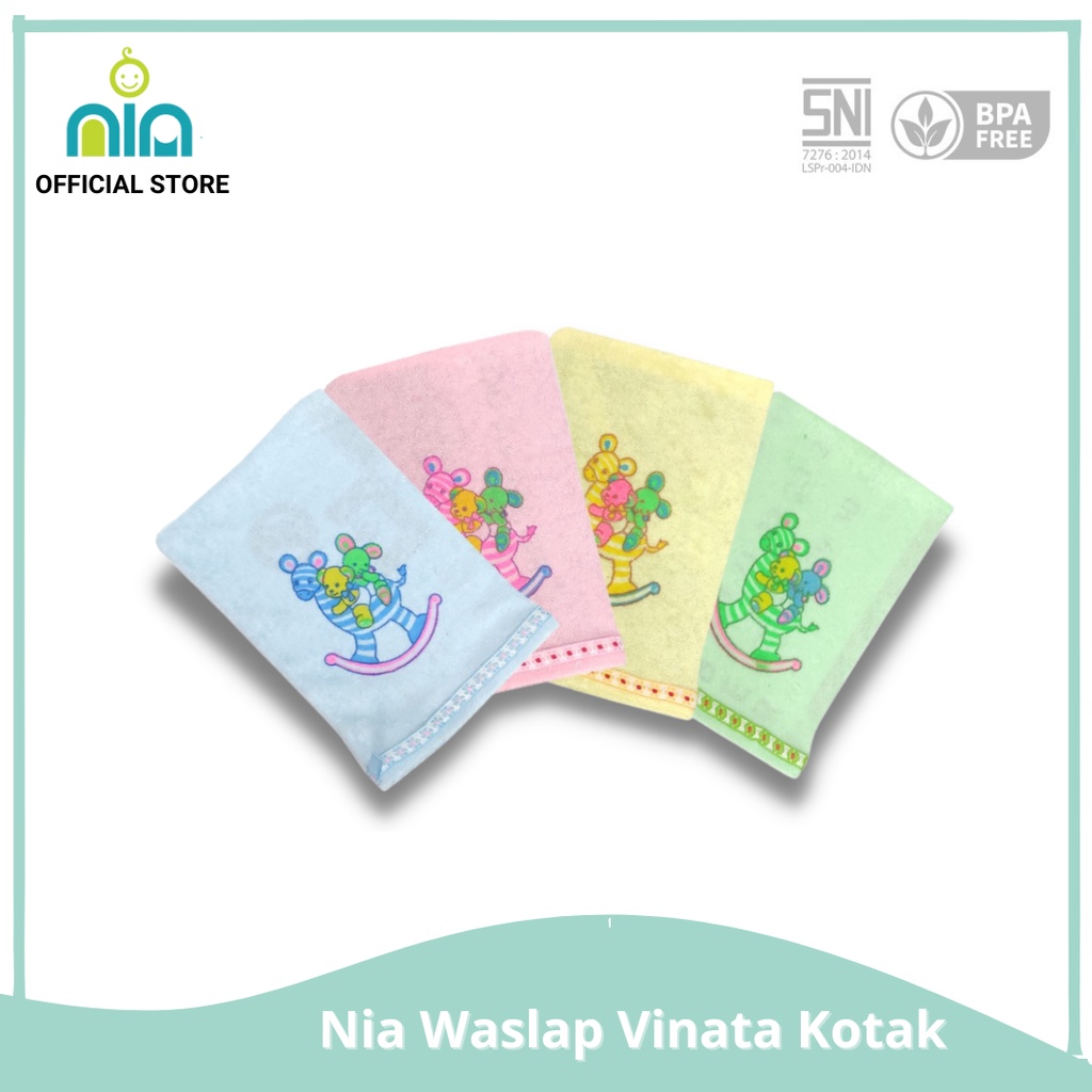 Waslap Mandi Bayi Newborn Lembut Tebal Model Kotak