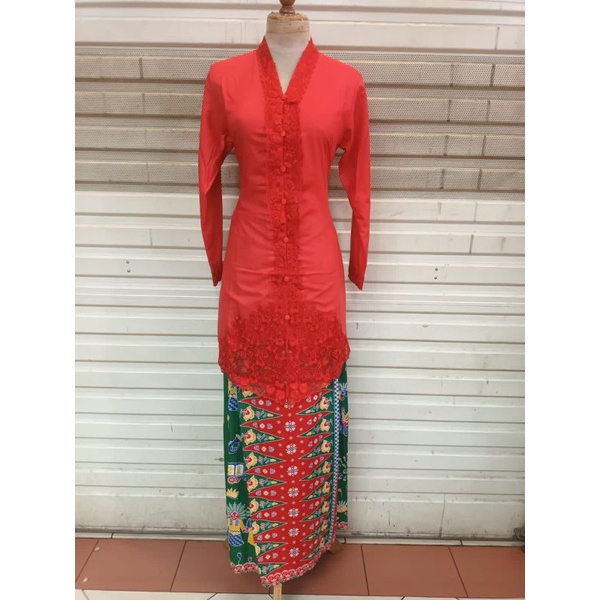 READY KEBAYA ENCIM TUNIK/KEBAYA BORDIR LENGAN PANJANG/ROK TUMPAL