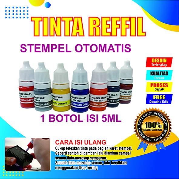 

Tinta Stempel otomatis satu botol lima mili liter