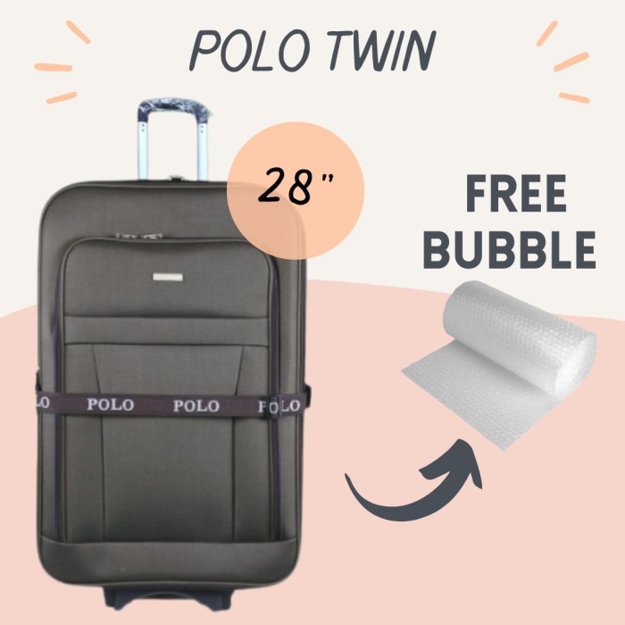 Koper Koper Polo Twin Kain 28 Inch - Koper Bagasi - Koper Kain - Koper Murah