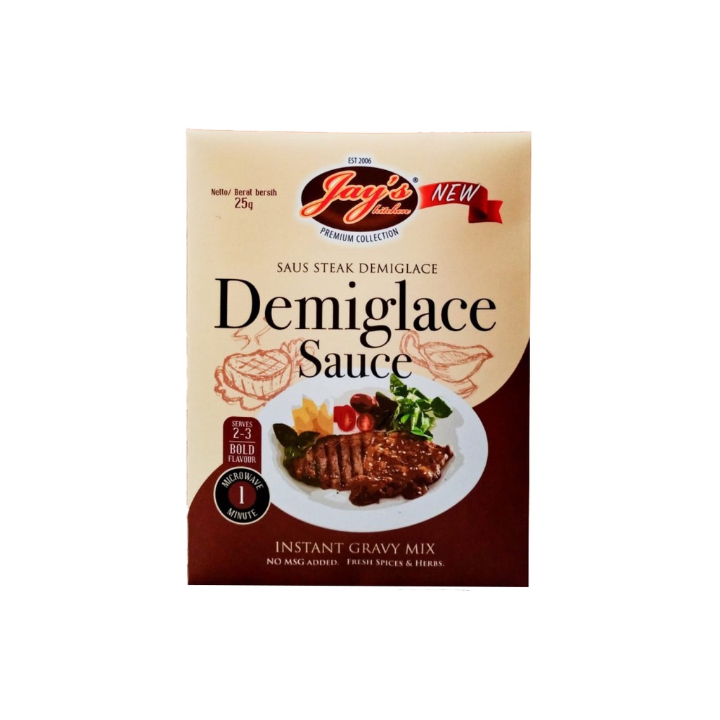 Jays Demi Glace Sauce Marinade Mix Jay's Grill Master 25 gr Steak