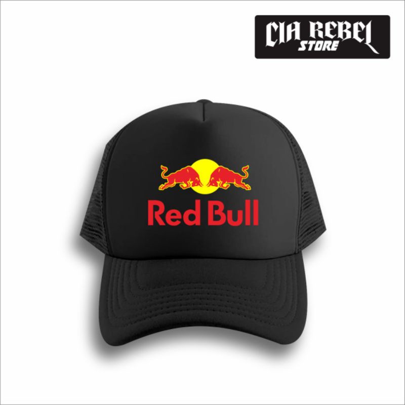 Topi Trucker Jaring Racing Red Bull - Hitam Store
