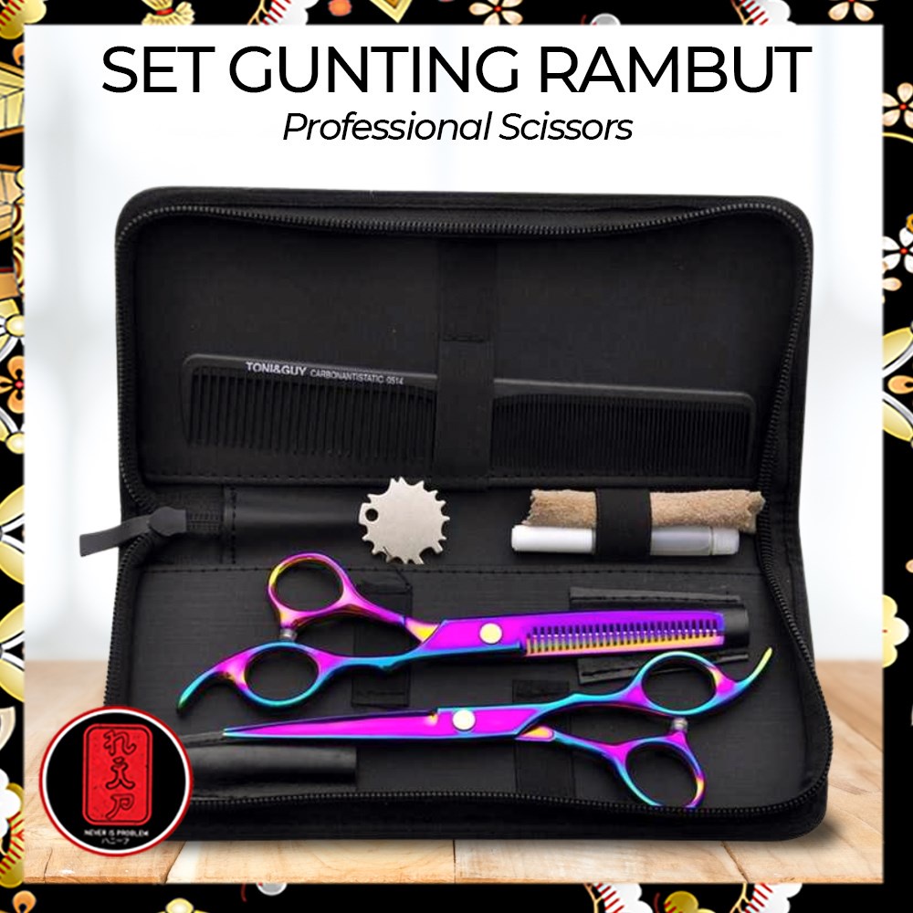 Peralatan Set Gunting Rambut Salon Profesional / Peralatan Salon / barbershop / Alat Cukur / Jepit Rambut Salon / Pomade Rambut