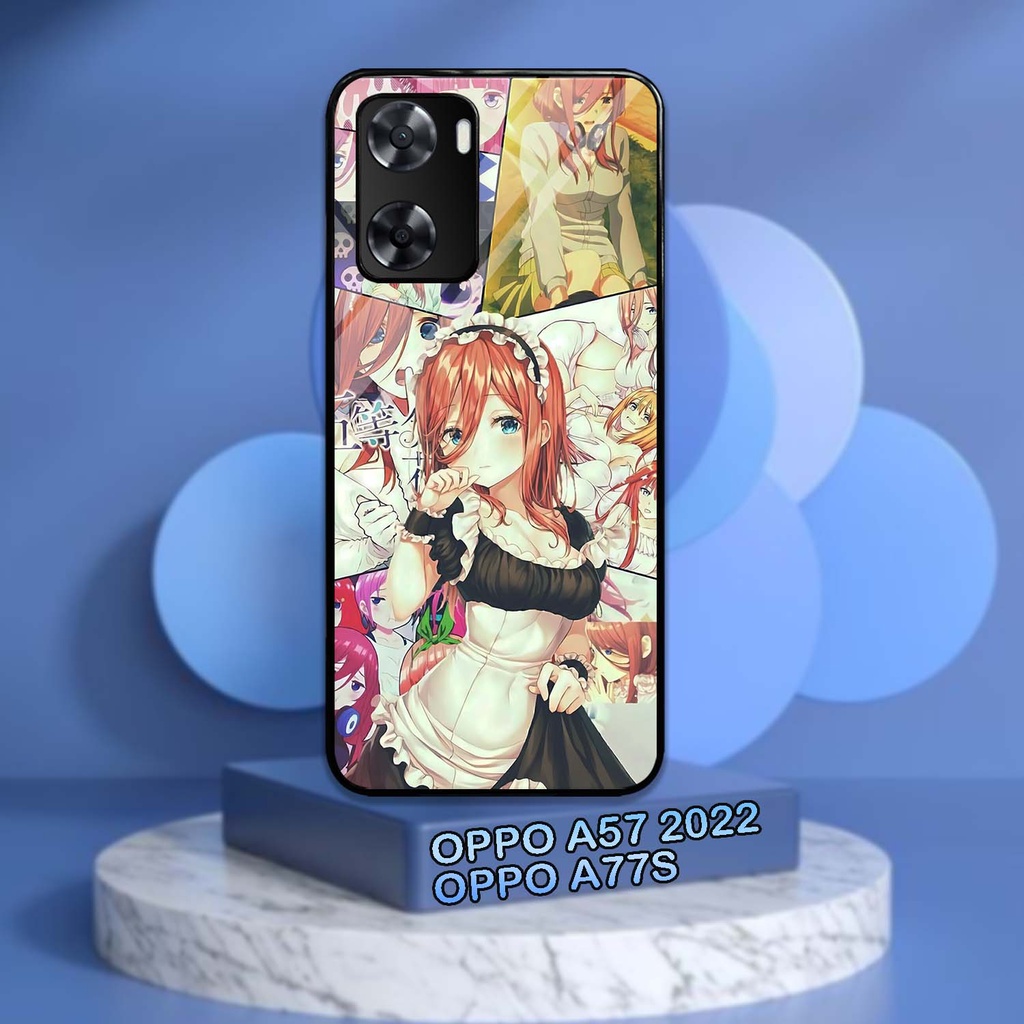 CASE GLOSSY Oppo A57 2022 | A77S | CASING HP KILAU Motif MIKU NAKANO