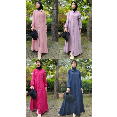 Gamis Wolfis Murah /Gamis Wolfis Polos / Abaya Wolfis Basic/Gamis Basic