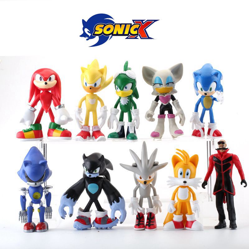 Figure Sonic The hedgehog Topper Cake mainan Figure set