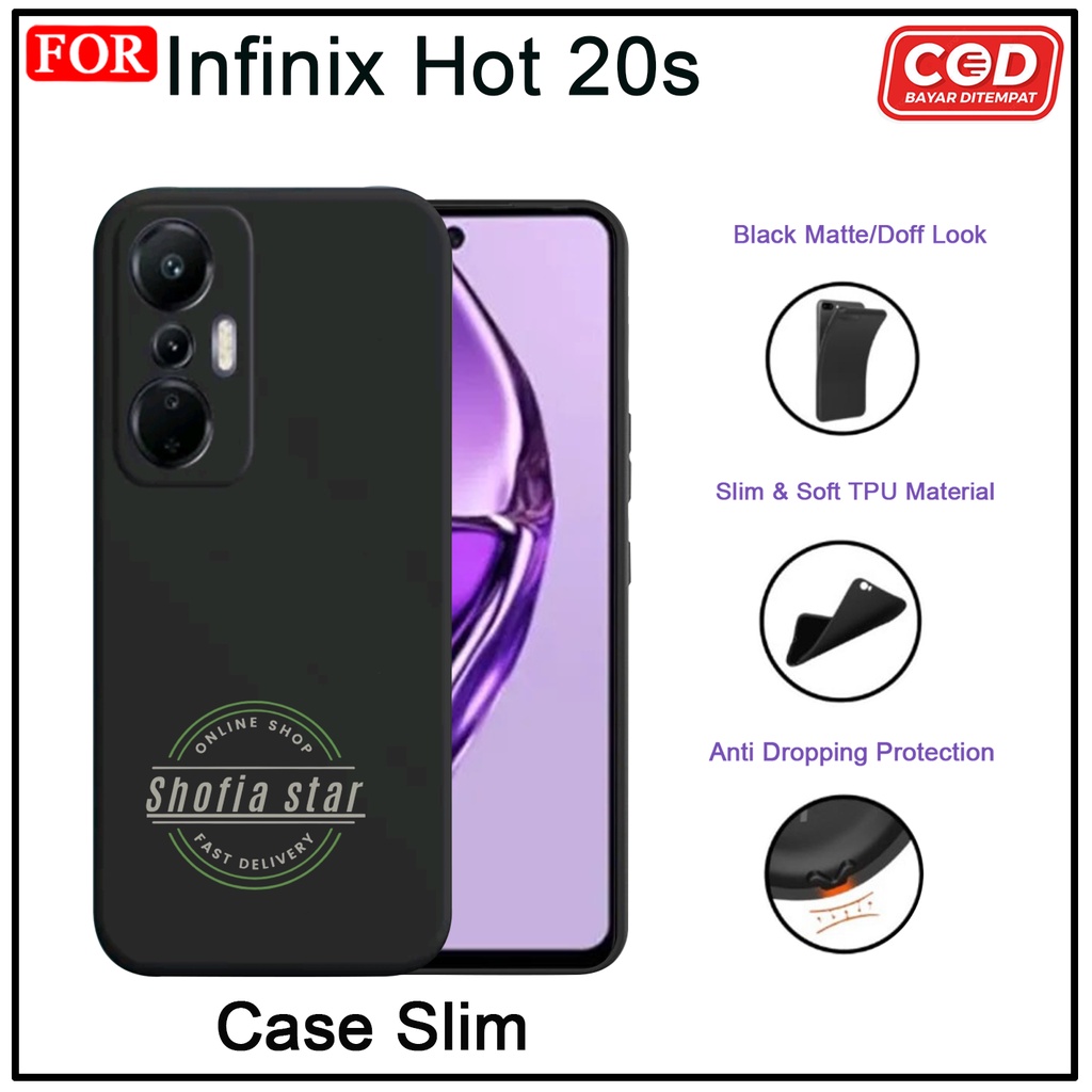 PROMO Case Infinix Hot 20s 20i 20 5G 12 Play 11s Nfc 10 Play 11 Play Softcase Slim Matte Black Premium Protect Casing