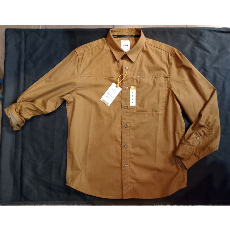 KEMEJA LENGAN PANJANG OUTDOOR UNTUK PRIA MGEE ORIGINAL TEXAS C010 LIGHT BROWN