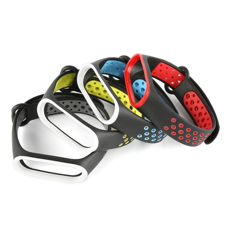 Strap Xiaomi Band 6 5 4 3 Tali Silikon Model Dua Warna Lembut Gelang Pengganti